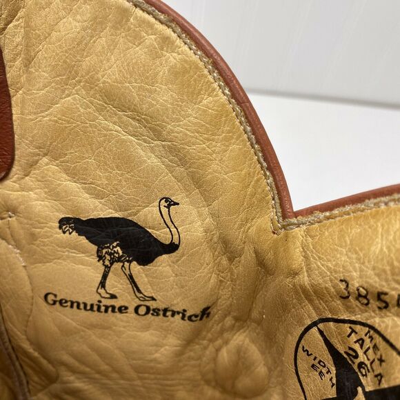 Los Altos Boots 6X Cognac Ostrich Fashion Cowboy Western Boots Mens US 7 EE $370 - Picture 8 of 12